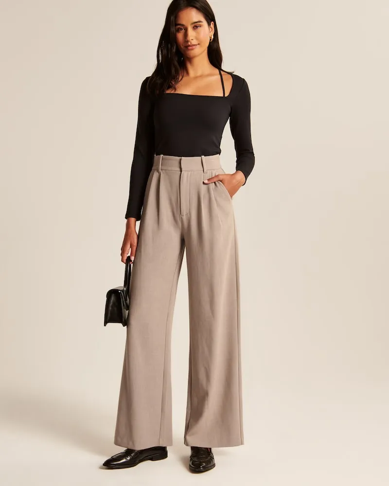 Wide-leg Tailored Pants